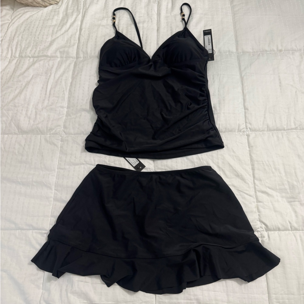 Nicole Miller Black Swim Set
